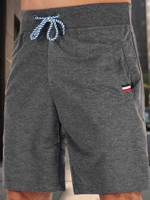 Dunkelgraue Herren Sweatshorts Dstreet SX2484