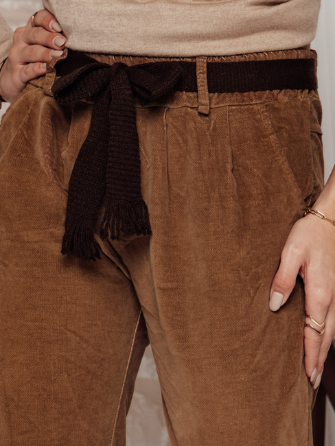 Damen Cordhose Einheitsgröße DANORII mit Gürtel camel Dstreet UY2289