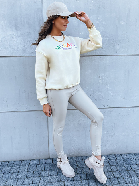 Damen Oversize Sweatshirt MONACO Farbe Creme DSTREET BY1232