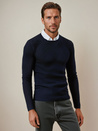 Marineblauer Pullover für Männer WX2294_1