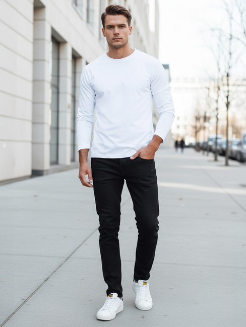 Herren weißes Longsleeve Dstreet LX0579