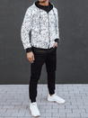 Herren Kapuzenpulli mit Reißverschluss weiß Dstreet BX5811