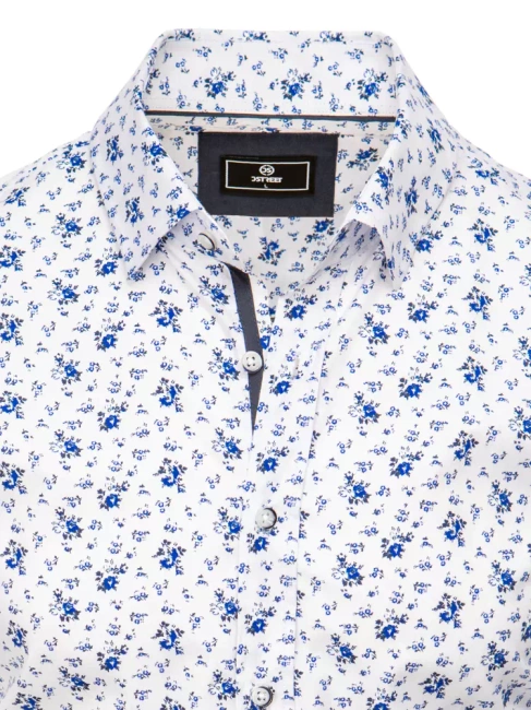 Herren Gemustertes Hemd Farbe Weiß DSTREET DX2397