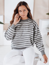 Gestreifter grauer Damen-Pullover Dstreet MY2540