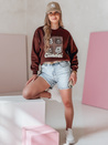Damen Sweatshirt in Übergröße mit Teddybären MISOBEARS burgunderrot Dstreet BY1434
