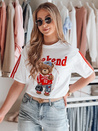 Damen Oversize-Teddybär T-Shirt FUNTED weiß Dstreet RY2850