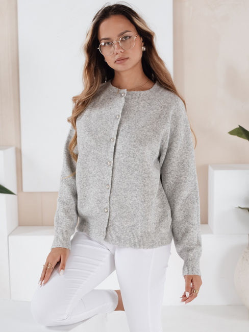 Damen Pullover mit Reißverschluss SELINA grau Dstreet MY2513