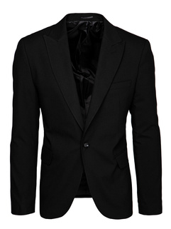 Einreihiger Herrenblazer schwarz Dstreet MX0616_1