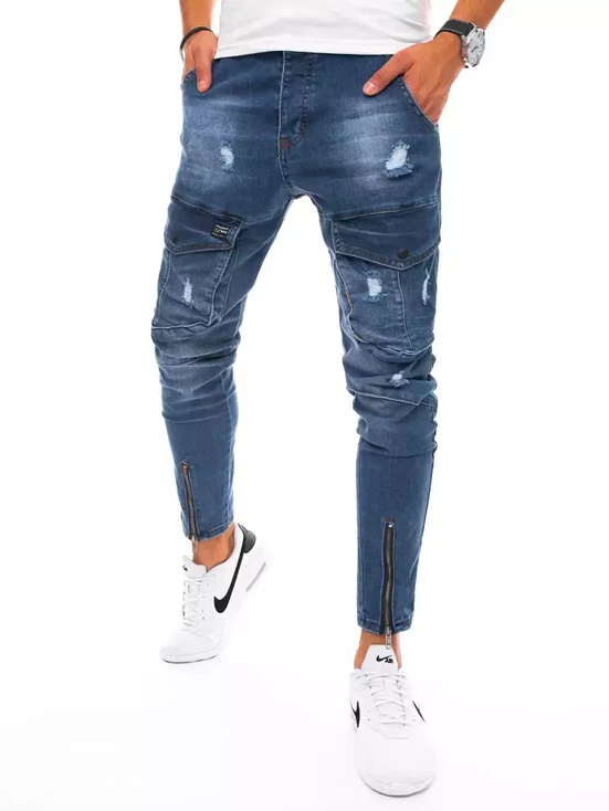 Herren Jeans Cargohose Blau Dstreet UX3293