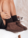 Damen Wildleder Braun Schneestiefel Dstreet ZY1041