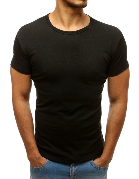 Herren T-Shirt einfarbig schwarz Dstreet RX2572