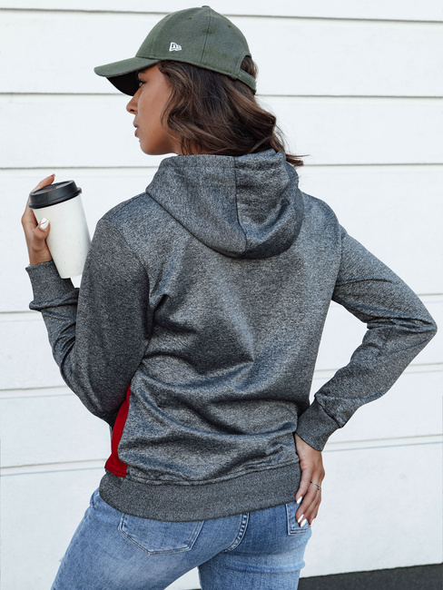 Damen Sport-Kapuzenpullover GIM dunkelgrau Dstreet BY1335