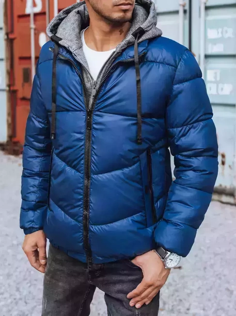 Herren Gesteppte Wintejacke Blau Dstreet TX3827