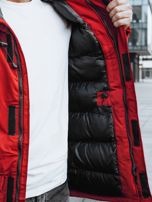 Herren Winter Parka Jacke rot Dstreet TX2995z