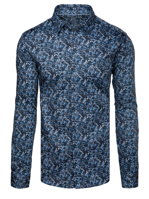 Herren Freizeithemd blau Dstreet DX2672