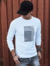 Herren Sweatshirt mit Aufdruck Weiß Dstreet BX5354