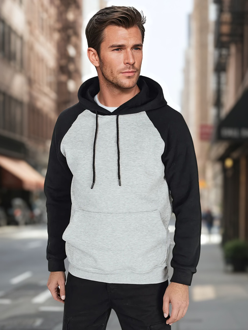 Herren Basic-Kapuzenpullover grau Dstreet BX5892