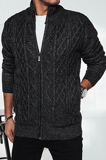 Herren Pullover ohne Knöpfe dunkelgrau Dstreet WX2252