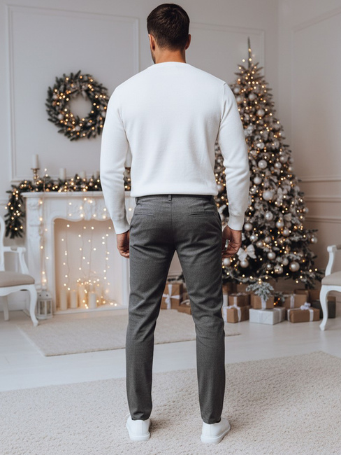 Dunkelgraue Chinohose für Herren Dstreet UX4388z