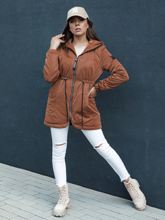 Damen Parka Übergangsjacke mit Kapuze HENRY camel Dstreet TY4495_3