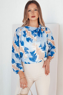 Damen Bluse mit langen Ärmeln MIREL Farbe Blau DSTREET RY2362