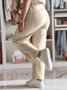 Damenhose mit weitem Bein, gerippt LUXEEN mocha Dstreet UY2520
