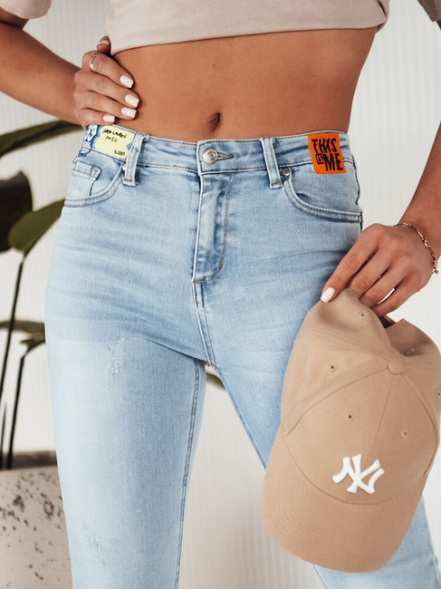 Damen Jeans mit hoher Taille NIRE Farbe Hellblau DSTREET UY1862