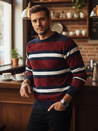 Gestreifter Herren-Pullover rot Dstreet WX2264