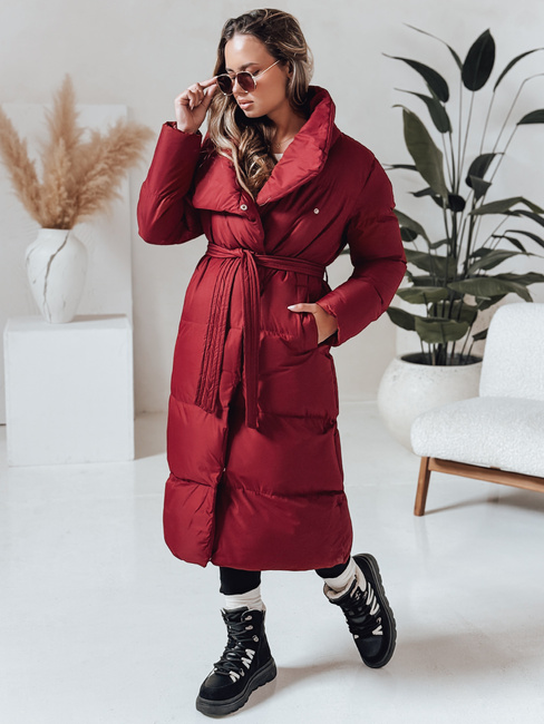 Langer Steppmantel für Frauen FAVI kastanienbraun Dstreet TY4961