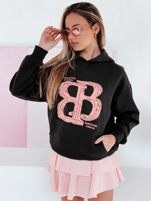 Damen-Kapuzenpullover in Übergröße LITESSO schwarz Dstreet BY1413