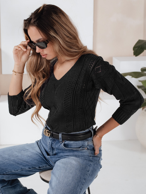 Damen Lange Pullover DARIA Farbe Schwarz DSTREET MY1722