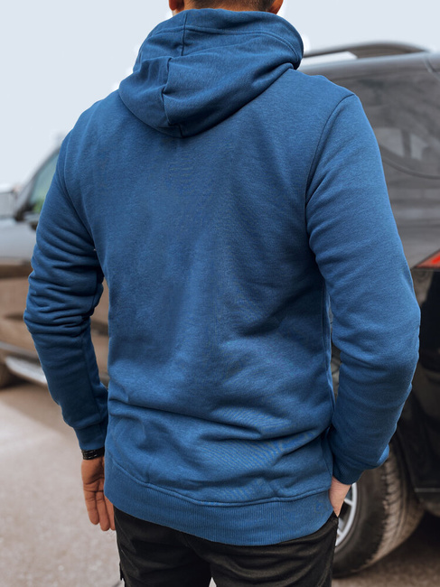 Herren Sweatshirt mit Aufdruck Farbe Blau DSTREET BX5708