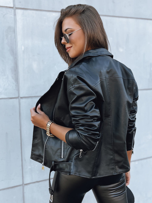 Damen Lederjacke VOGUE GLAM schwarz Dstreet TY3898