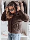 Damen SNOWLIKE gesteppte Winterjacke mit Kapuze braun Dstreet TY5227
