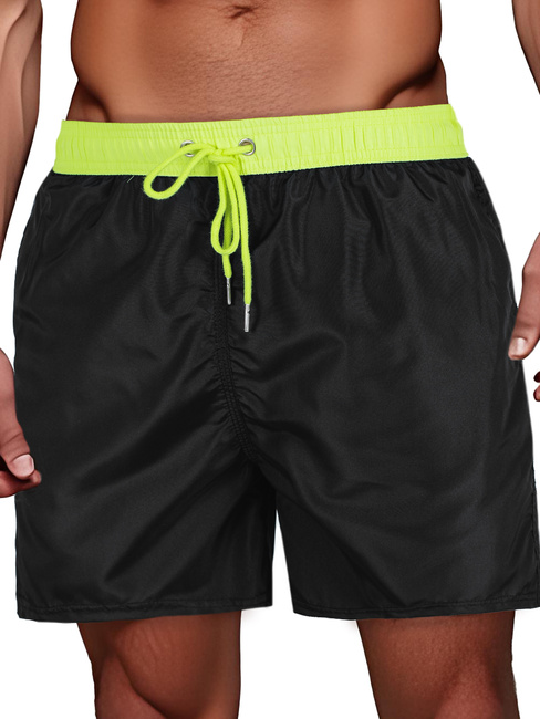 Schwarz-grüne Herren-Shorts Dstreet SX2515