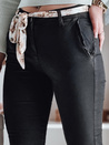 Damen Stoff Chinos mit Gürtel ROSSALI schwarz Dstreet UY2295