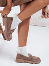 Damen Wildleder beige Mokassins Dstreet ZY1126