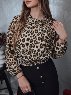 SAVANATOP Damen Bluse in Übergröße mit Leopardenmuster Dstreet RY2711_1