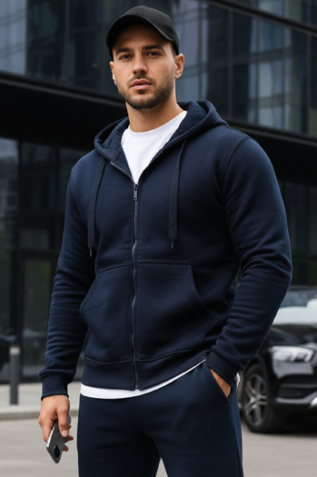 Herren Kapuzenpullover Dunkelblau Dstreet BX2195