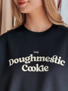 Damen Sweatshirt in Übergröße mit COOKIES Druck navy blau Dstreet BY1447