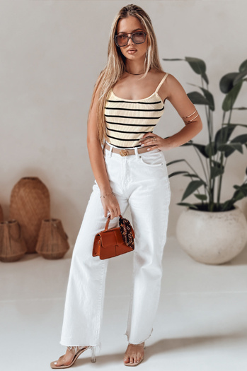 Body Einheitsgröße gestreift STRIP BACK beige Dstreet RY2899