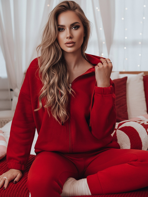 Damen Trainingsanzug Set AMILIA PREMIUM rot Dstreet AY1114