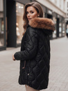 Damen Winterjacke LUMORE gesteppt mit Kapuze schwarz Dstreet TY4723