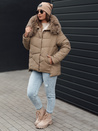 Damen Winterjacke FIXMIX gesteppt mit Kapuze beige Dstreet TY4673