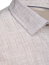 Herren Langarmhemd mit feinen Streifen beige Dstreet DX2657