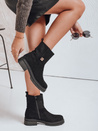 Schwarze Damenstiefel aus Wildleder Dstreet ZY1115