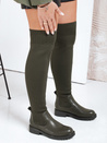 Damen Overknee-Stiefel grün Dstreet ZY1134