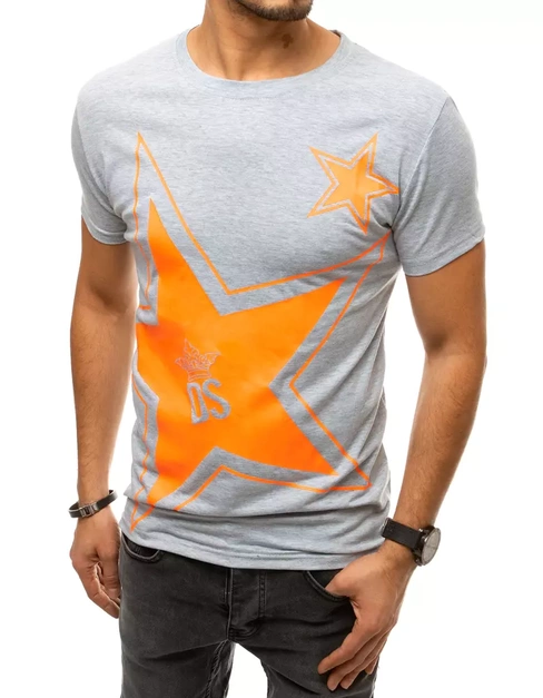 Herren T-shirt mit Aufdruck Hellgrau Dstreet RX4361