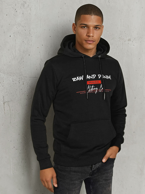 Herren Sweatshirt mit Aufdruck Farbe Schwarz DSTREET BX5709