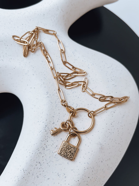 Damen Halskette PADLOCK Farbe Gold DSTREET IY0094